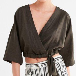 UO Kimmy Wrap Cropped Top